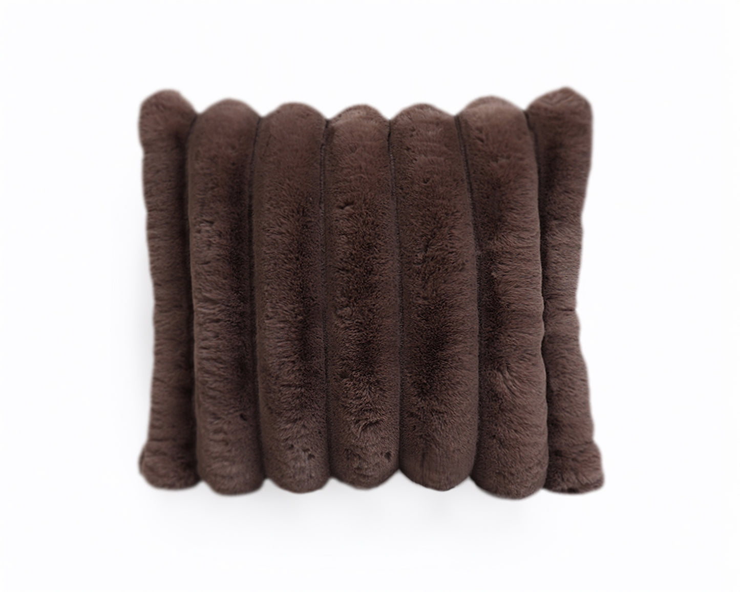 Primaviera Deluxe Rib Rabbit Fur Sierkussen Taupe/Grijs