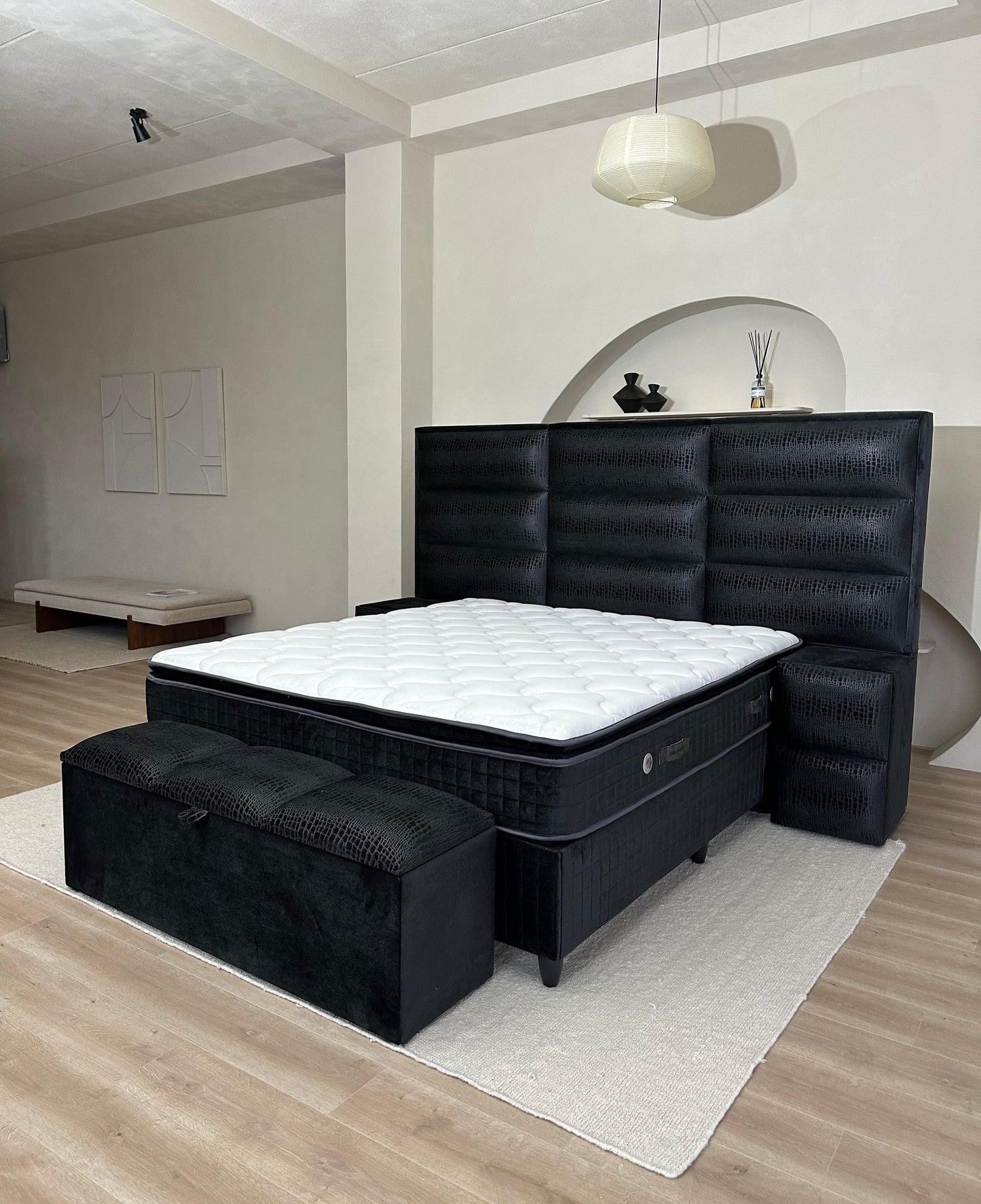 Marbella Croco Velvet Zwart