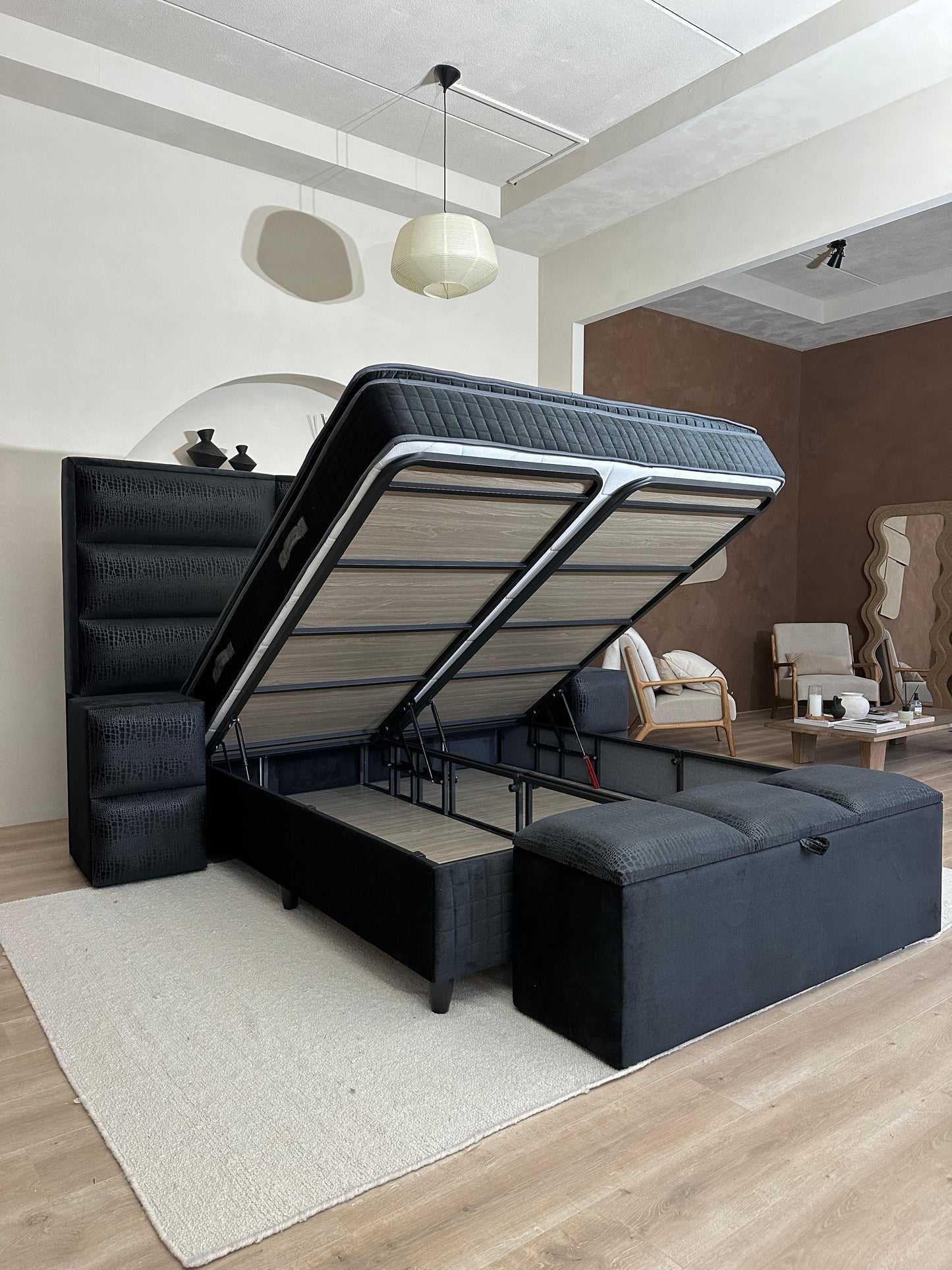 Marbella Croco Velvet Zwart