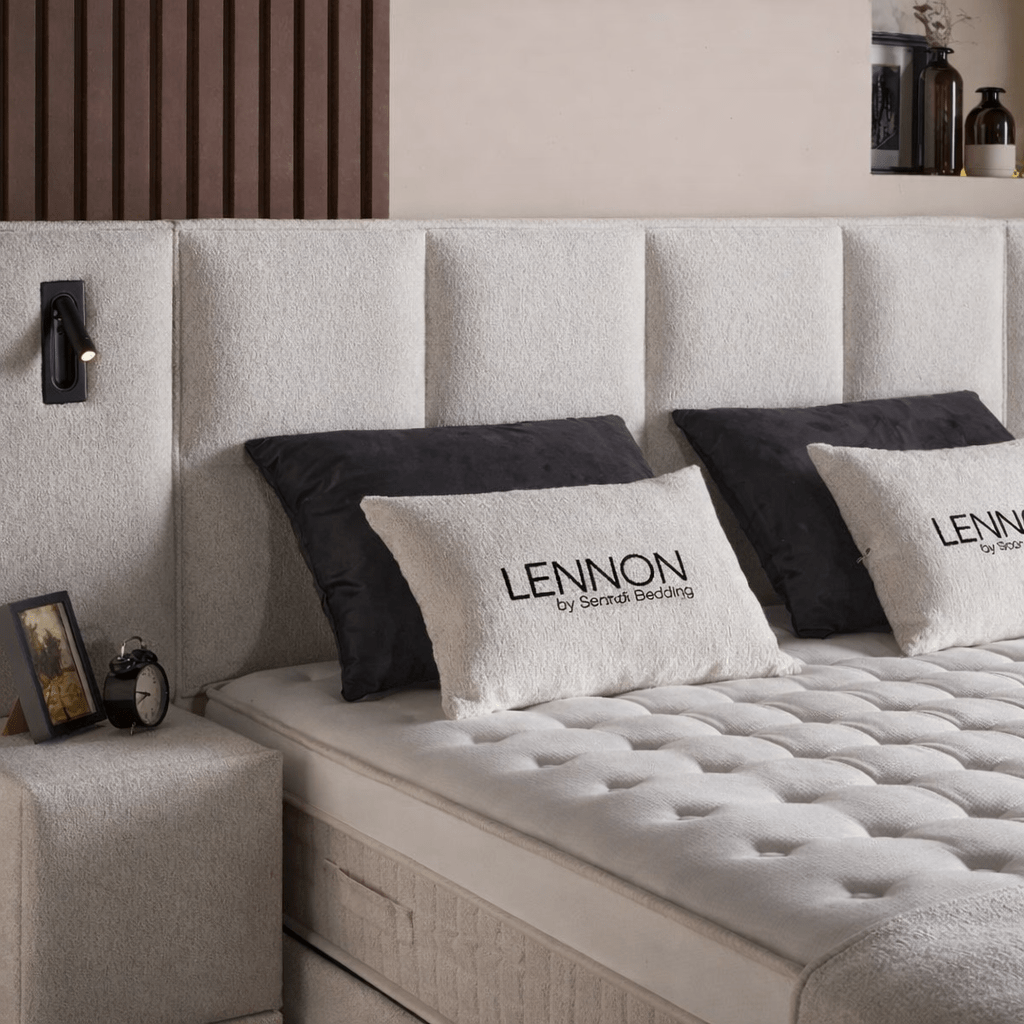 Lennon Bed Creamy