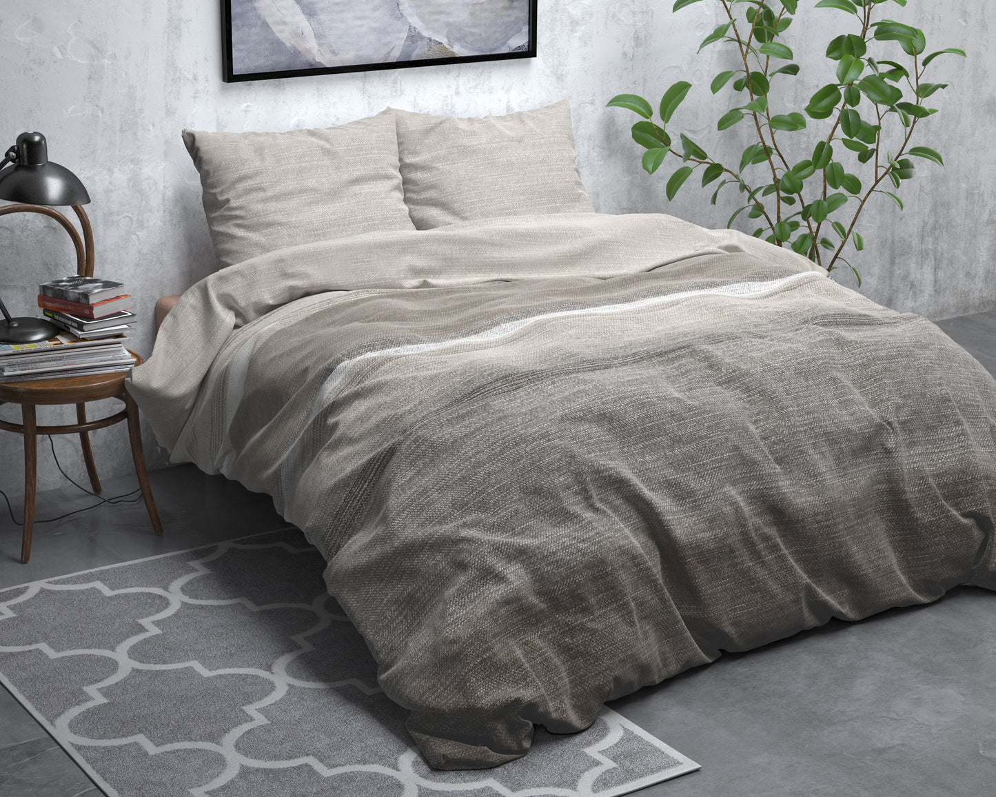 Sleeptime Flanel Stone Stripe