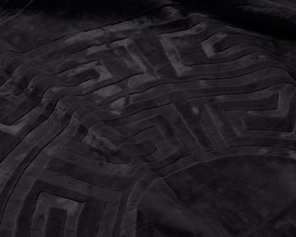 Sleeptime Embossed Zeta Deken Zwart