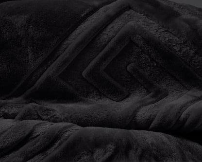 Sleeptime Embossed Zeta Deken Zwart