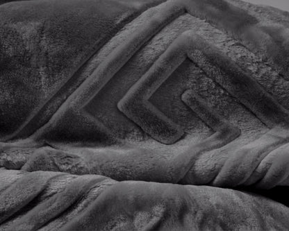 Sleeptime Embossed Zeta Deken Antraciet