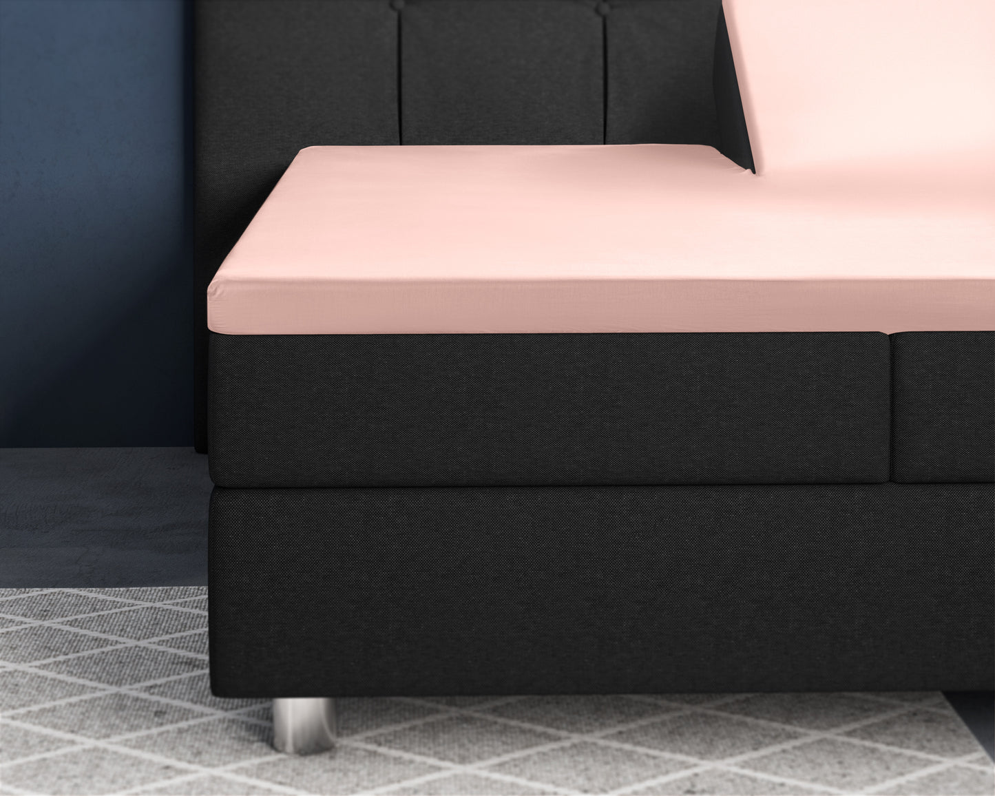 Primaviera Deluxe Splittopper Satijn Hoeslaken Roze