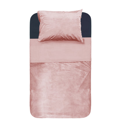 Sleeptime Velvet Piping Soft Pink