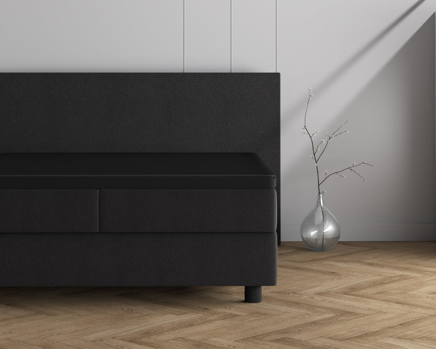 Dreamhouse Dubbel Jersey 220 gr. Topper Hoeslaken Zwart