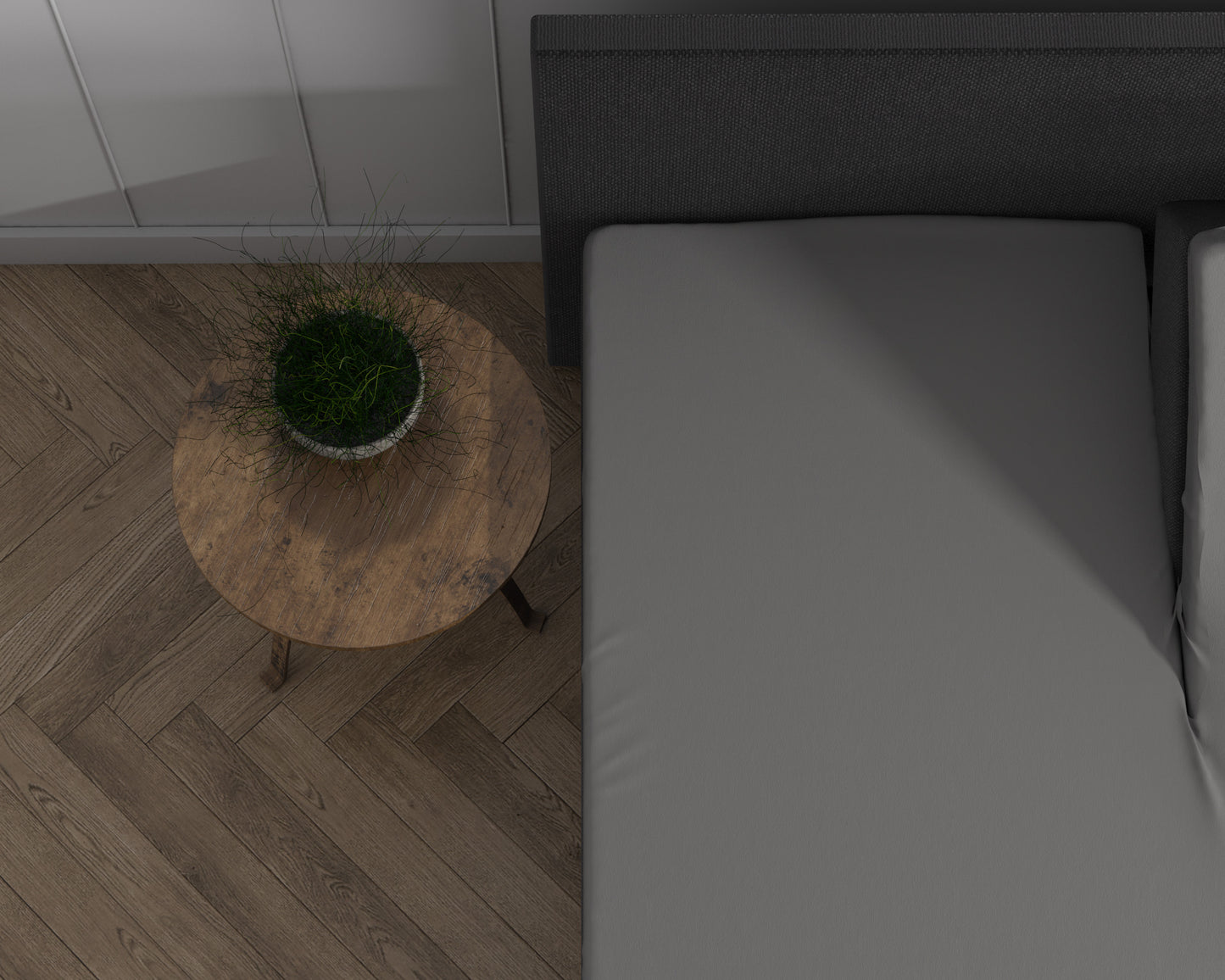 Dreamhouse Dubbel Jersey 220 gr. Splittopper hoeslaken Grijs