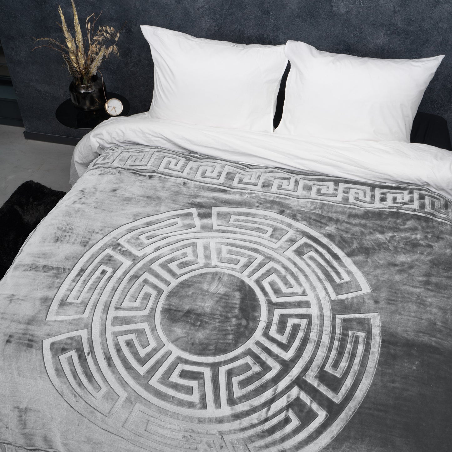 Sleeptime Embossed Zeta Deken Grijs