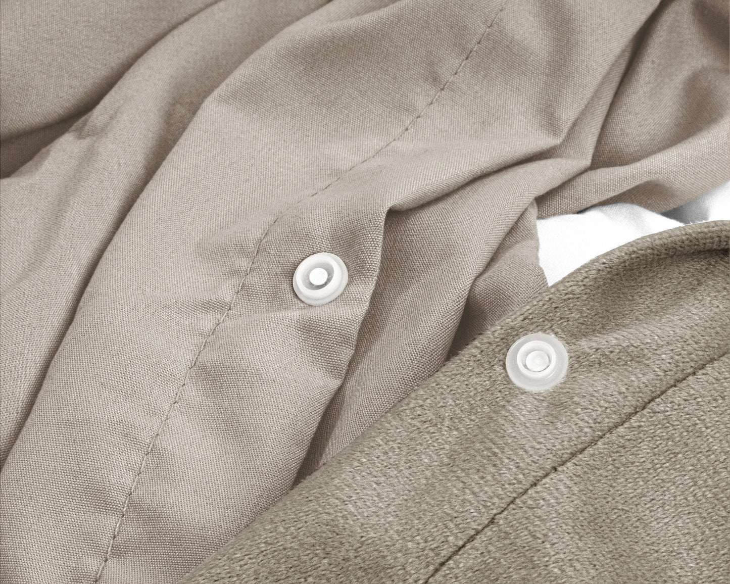 Sleeptime Velvet Uni Dekbedovertrek Taupe/