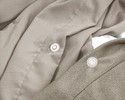 Sleeptime Velvet Uni Dekbedovertrek Taupe/