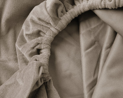 Sleeptime Velvet hoeslaken Taupe/Grijs