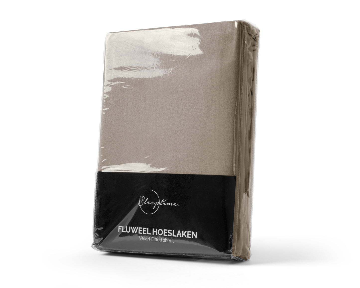 Sleeptime Velvet hoeslaken Taupe/Grijs