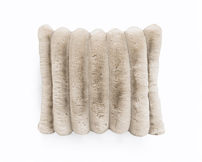 Primaviera Deluxe Rib Rabbit Fur Sierkussen Zand