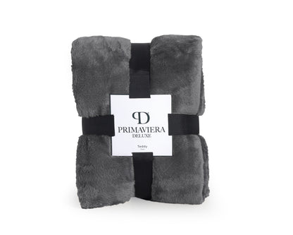 Primaviera Deluxe Teddy plaid Antraciet