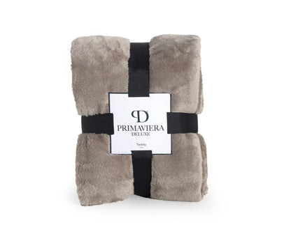 Primaviera Deluxe Teddy plaid Diep Taupe