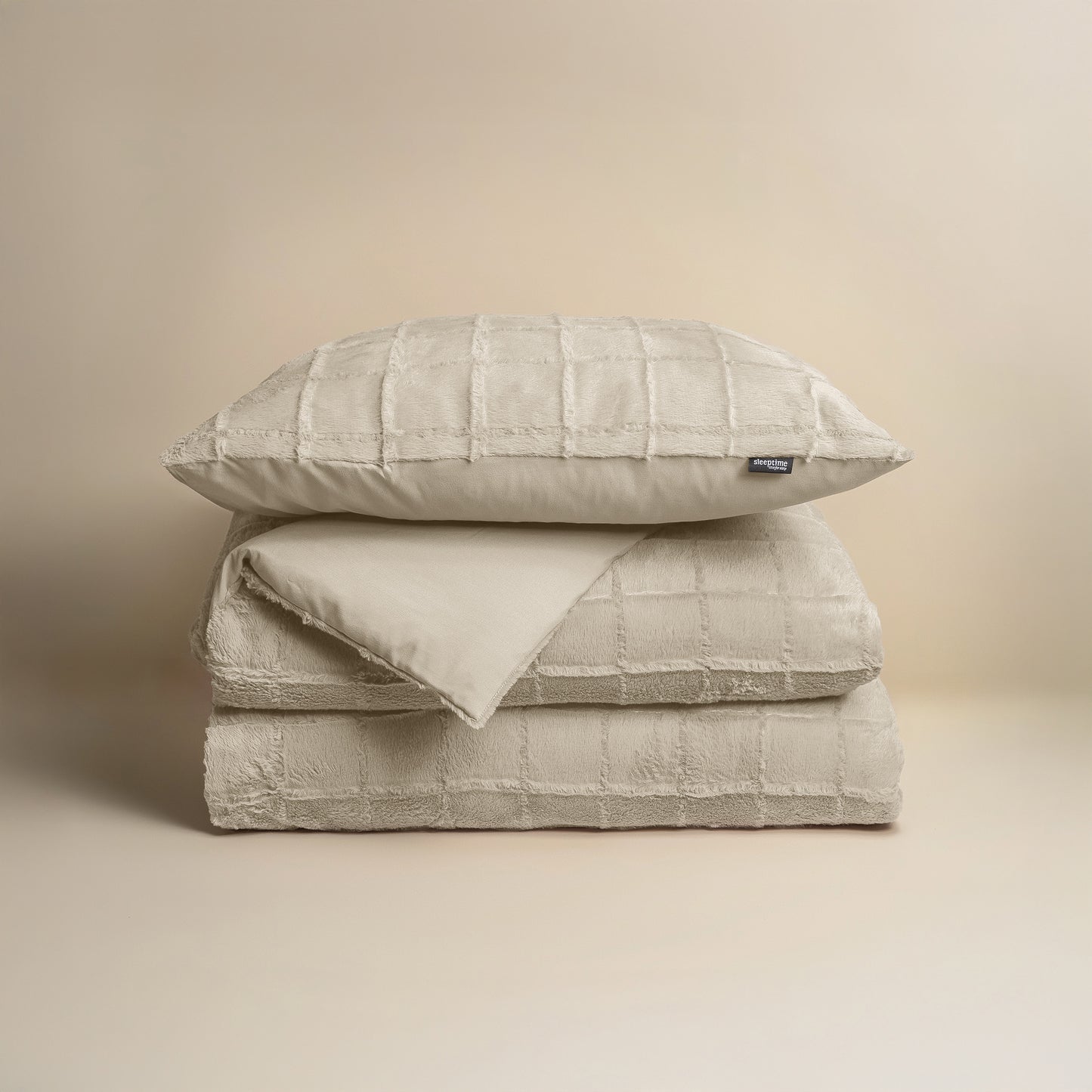 Sleeptime Faux Fur Check