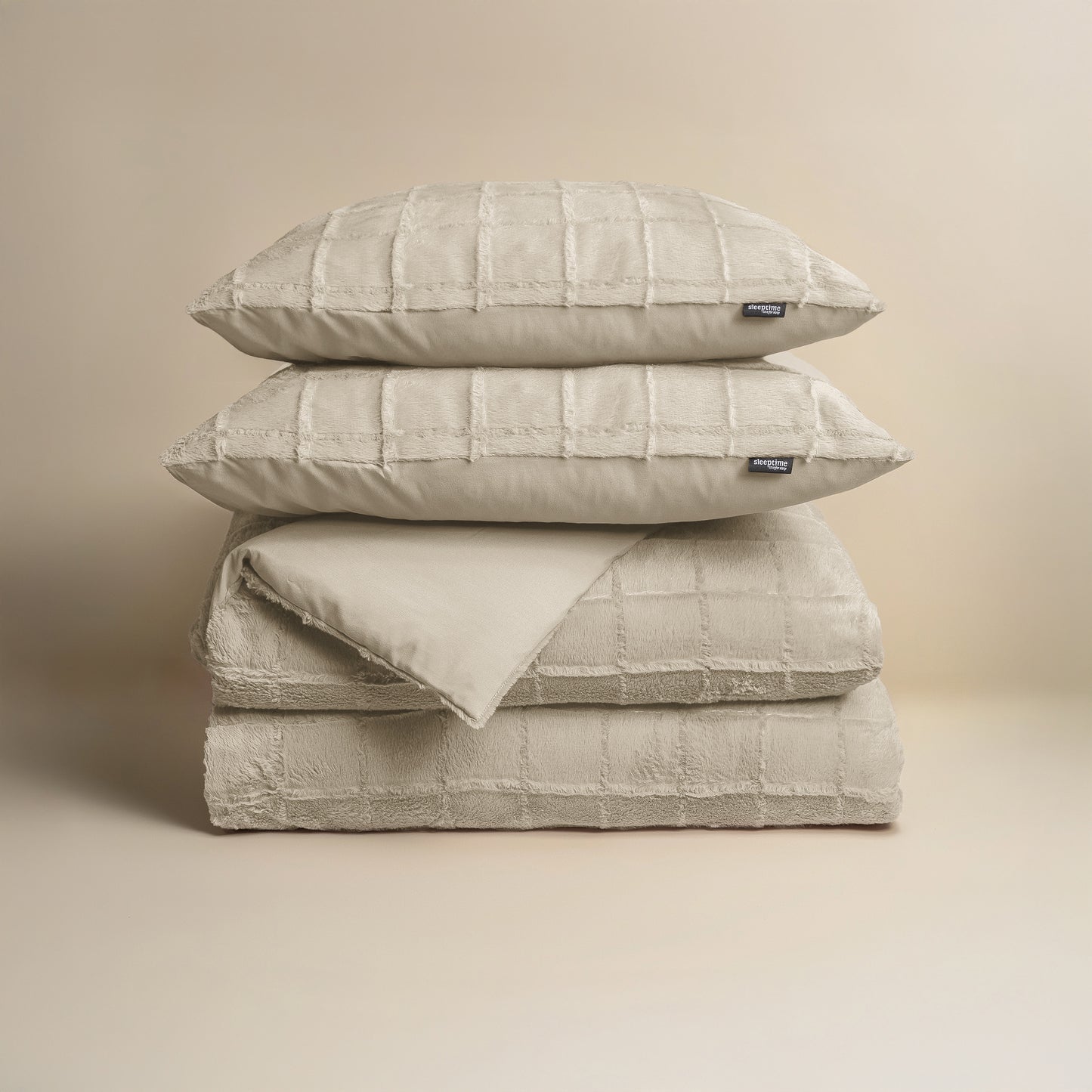 Sleeptime Faux Fur Check