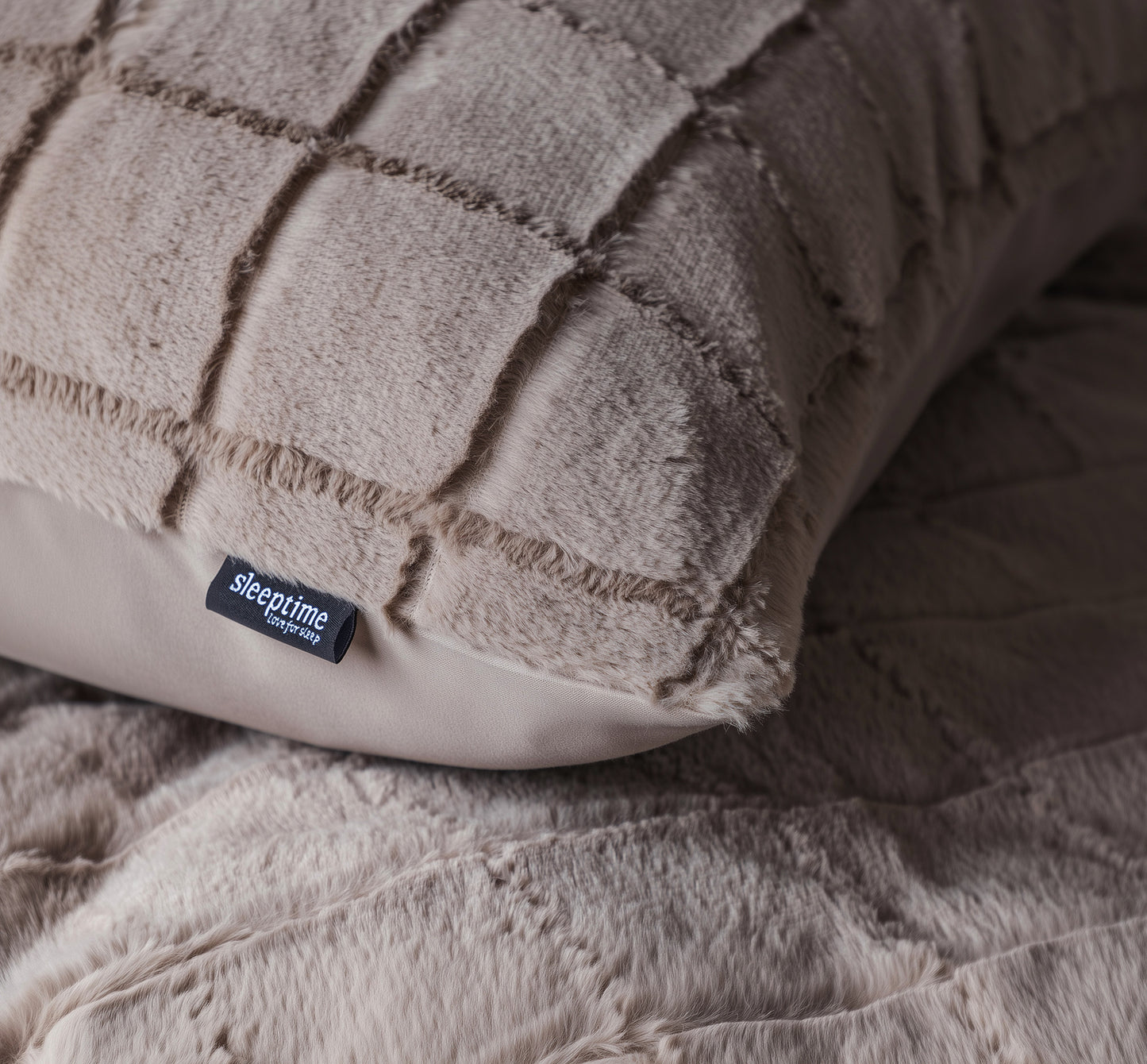 Sleeptime Faux Fur Check