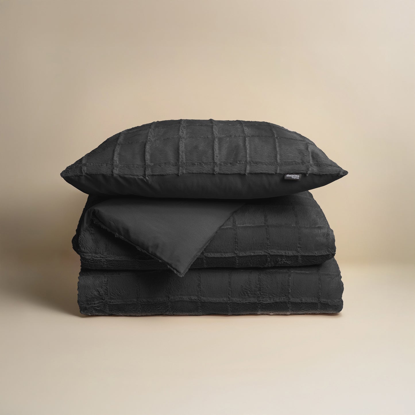 Sleeptime Faux Fur Check