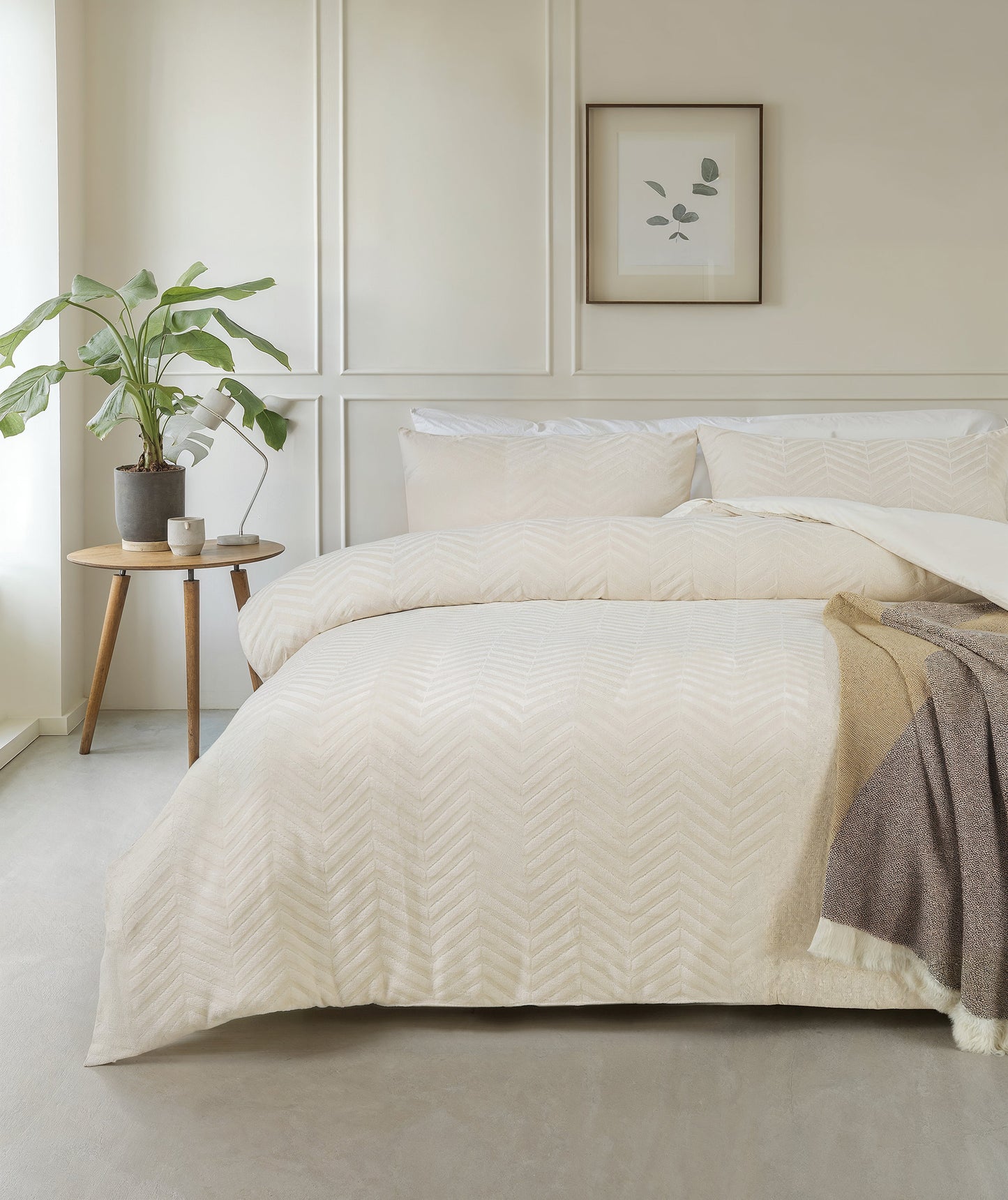 Sleeptime Chevron Teddy Créme