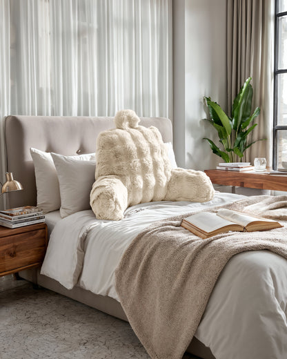 Primaviera Deluxe Bedrest Pompom Beige