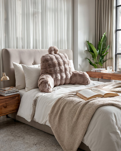 Primaviera Deluxe Bedrest Pompom Taupe