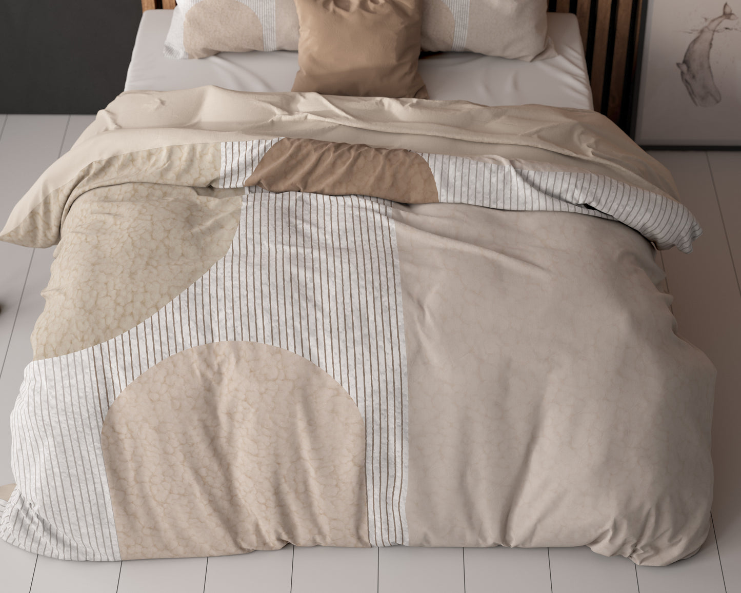 Sleeptime Teddy Print Crème