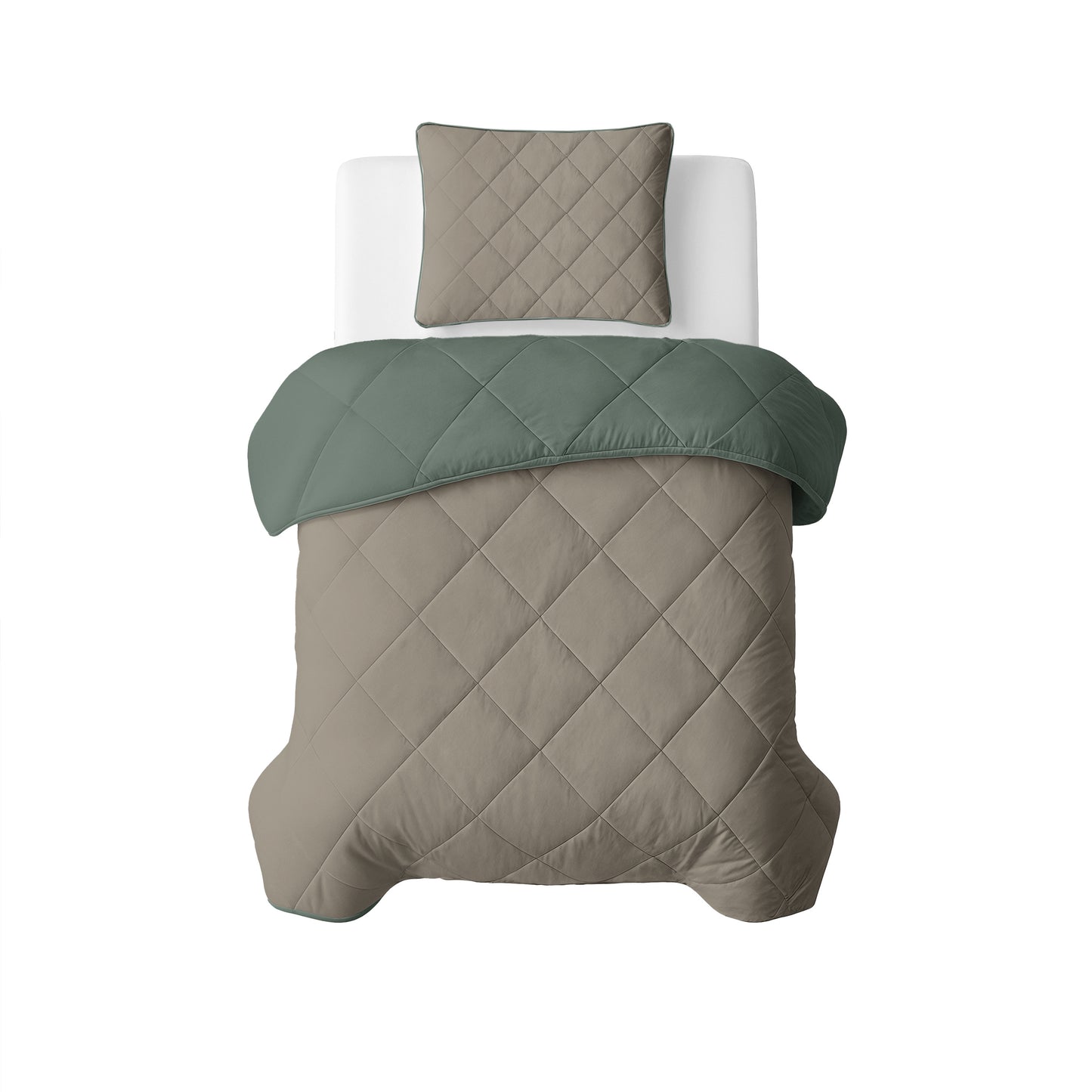 Sleeptime Lazy Dekbed Uni Grijs Met Kussenslopen