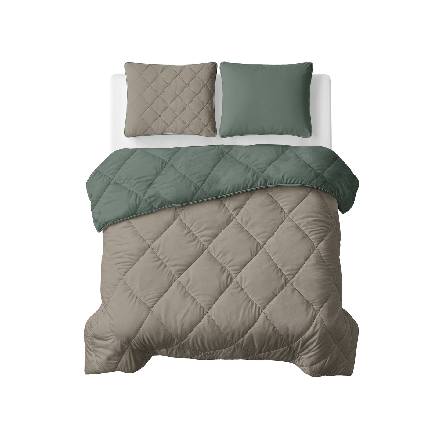 Sleeptime Lazy Dekbed Uni Grijs Met Kussenslopen