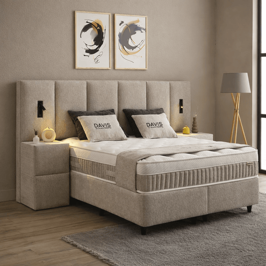 Davis Bed Beige