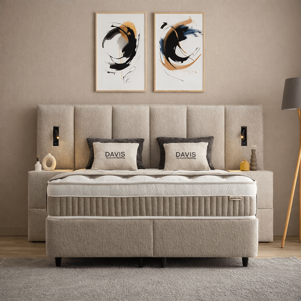 Davis Bed Beige