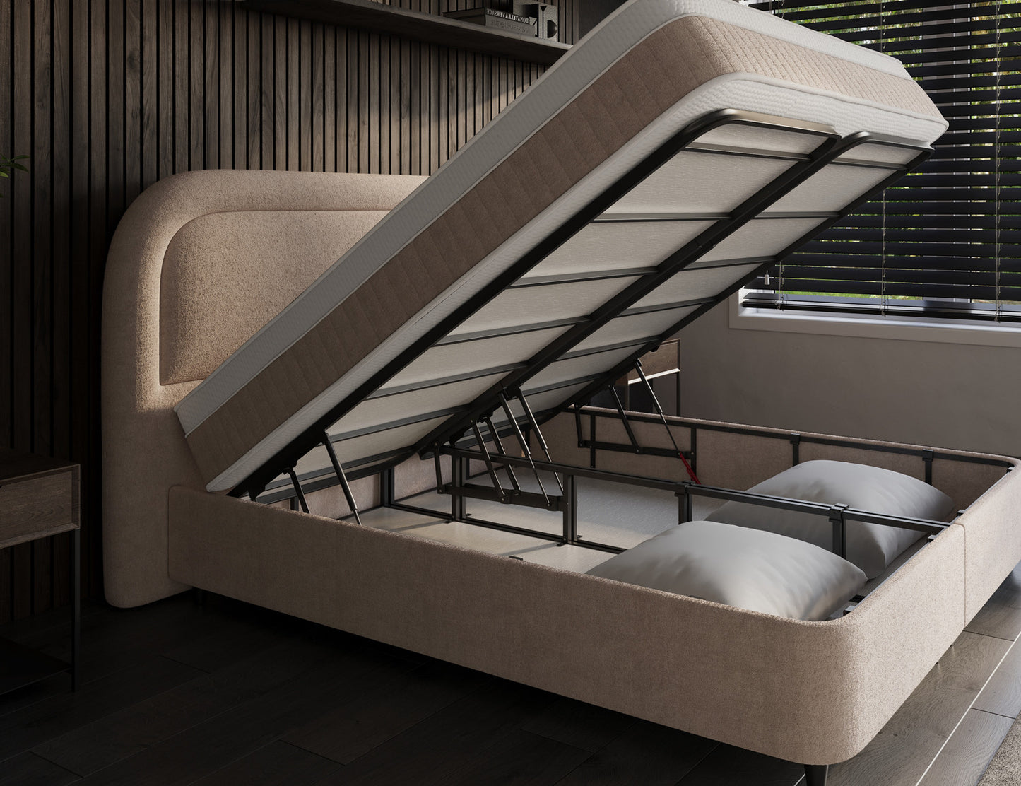 Essence Beige Opbergbed