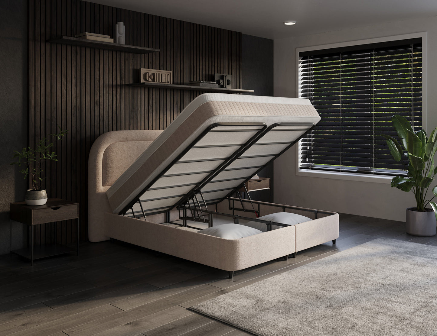 Essence Beige Opbergbed