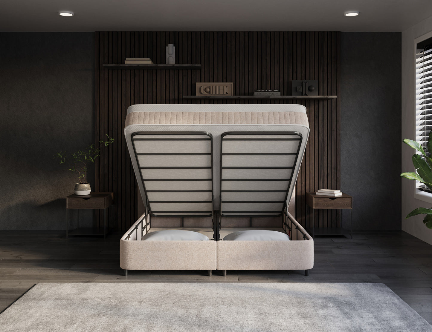 Essence Beige Opbergbed